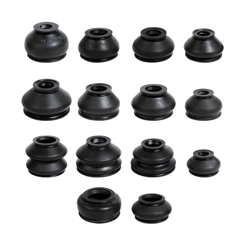 FALVFUN Car Tie Rod Boot, 14PCS Rubber Vehicle Tie Rod Arm Ball Joint Head Dust Protection Cover, Automotive Suspension Steering Parts Accessories, Universal for SUV RV Truck