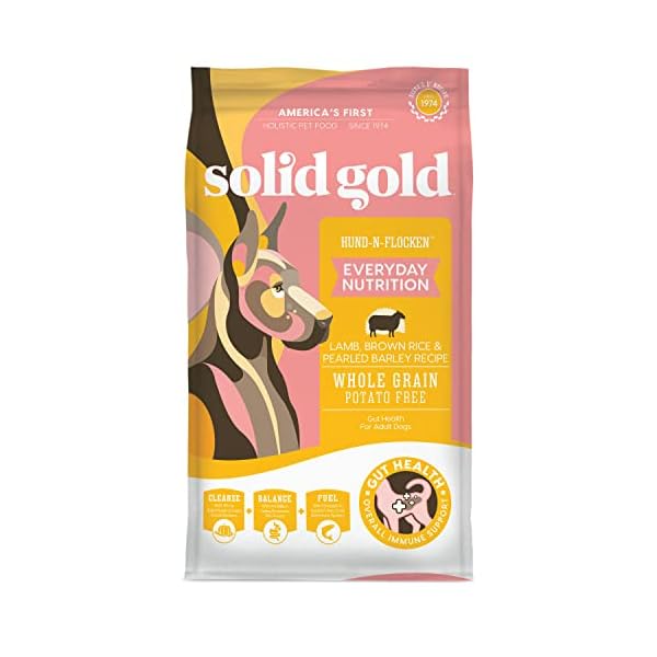 Solid Gold Hund-N-Flocken Natural Adult Dry Dog Food with Real Lamb, Brown Rice and Barley 28.5 lb Bag Solid Gold Hund-N-Flocken Natural Adult Dry Dog Food with Real Lamb, Brown Rice and Barley 28.5 lb Bag