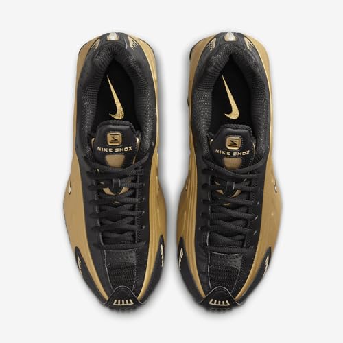 Nike Shox R4 Women's Shoes (AR3565-005, Black/Metallic Silver/Metallic Gold)4