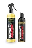 SHINE ARMOR Carnauba Wax Liquid Spray & Leather Cleaner - Hybrid Hydrophobic Car Polish and Car Shine Spray, Cleaner & Conditioner Protector for Couches Car Interior