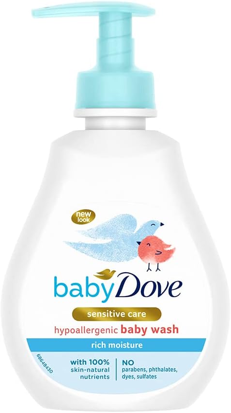 Rich Moisture Hair to Toe Baby Wash 200 ml No Tears Body Wash for Baby's Soft Skin - Hypoallergenic, No Sulphates, No Parabens