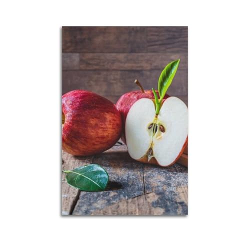 Poster mural artistique pommes rouges ZHOUKEG 60x90 cm