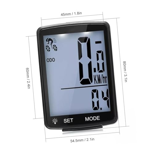 Ciclocomputador inalámbrico con pantalla LCD resistente para bicicleta Abaodam 2