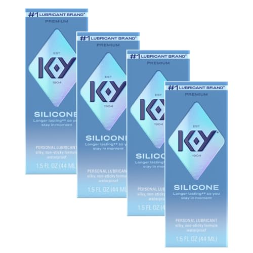 K-Y Silicone Lube - premium silicone-based lubricant (4-pack) 1.5 fl oz