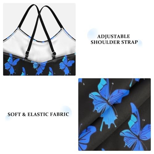 Print Butterfly Girls One-Piece Swimsuit Beach Bathing Suit3