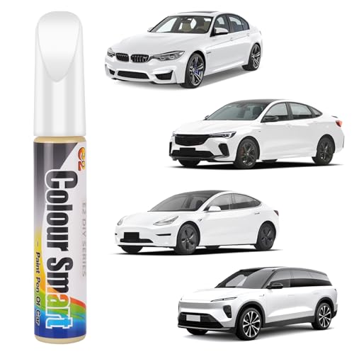 flintronic Car Touch Up Paint Pen, 12ml Car Scratch Repair Pen, Scratch and Chip Repair for Cars, Quick and Easy Solution car-scratch Remover Pens for Vehicles, Rim, Automotive Scratches (White)