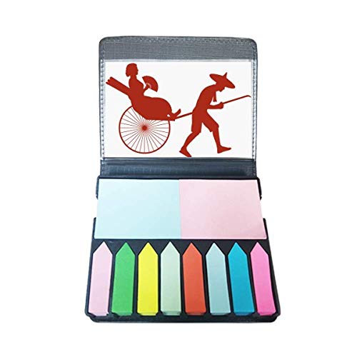 Boîte de marque-page silhouette culturelle de Jinrikisha pour livre