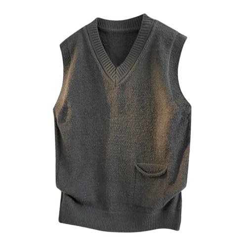 Gilet en tricot col en V usé pour homme éliminant l'inconfort des pulls rigides