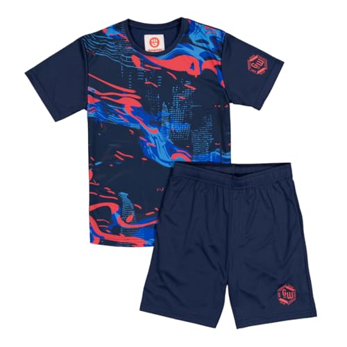 Survêtement de 2 pièces garçon t-shirt et short sport 6-14ans
