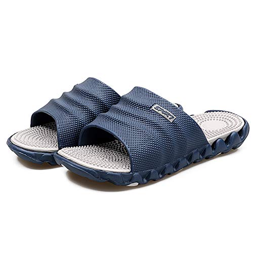 Zapatillas de masaje de acupresión - Acupoint Terapia magnética Cuidado de pies sanos Masajeador Imán Zapatos de playa suaves para hombres Mujeres (43, Gris)