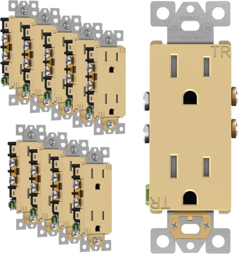 Image of ENERLITES Decorator Outlet, 15A Tamper-Resistant Receptacle, 100 Pack