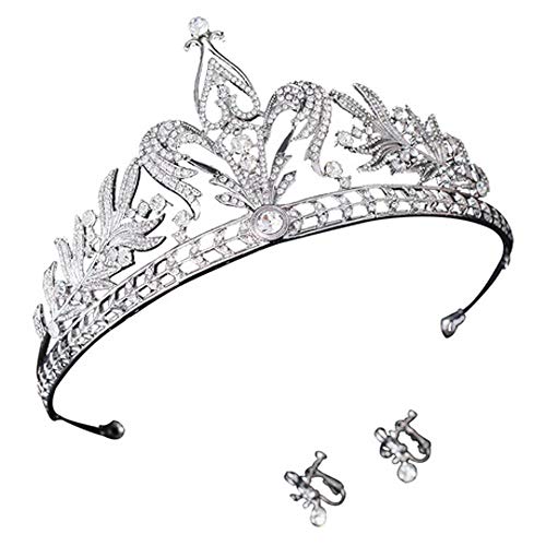 Preisvergleich Produktbild Mayanyan Braut Hochzeit Headwear Fashion Alloy Crown Haarschmuck Frauen Hochzeit Haarschmuck Ohrringe Set Party Party Beauty Zubehö