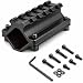 360 Tactical Shotgun Single Rail Barrel Mount 5 Slots 2.5" Two Piece Design Clamps To Barrel Diameters .75" to 1.1" Five Slot Barrel Mount