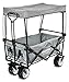 Produktbild Stagecaptain Bollycart-907D GY Bollerwagen faltbar mit Dach - Handwagen mit Breiten, große Reifen - Klappbares Metallgestell bis zu 80 kg belastbar - 2 Außentaschen - Grau