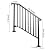 SPACEEUP Step Handrail Fit for 3 or 4 Steps Wrought Iron Handrail for Outdoor Steps Matte Black Stair Railings with Installation Kit