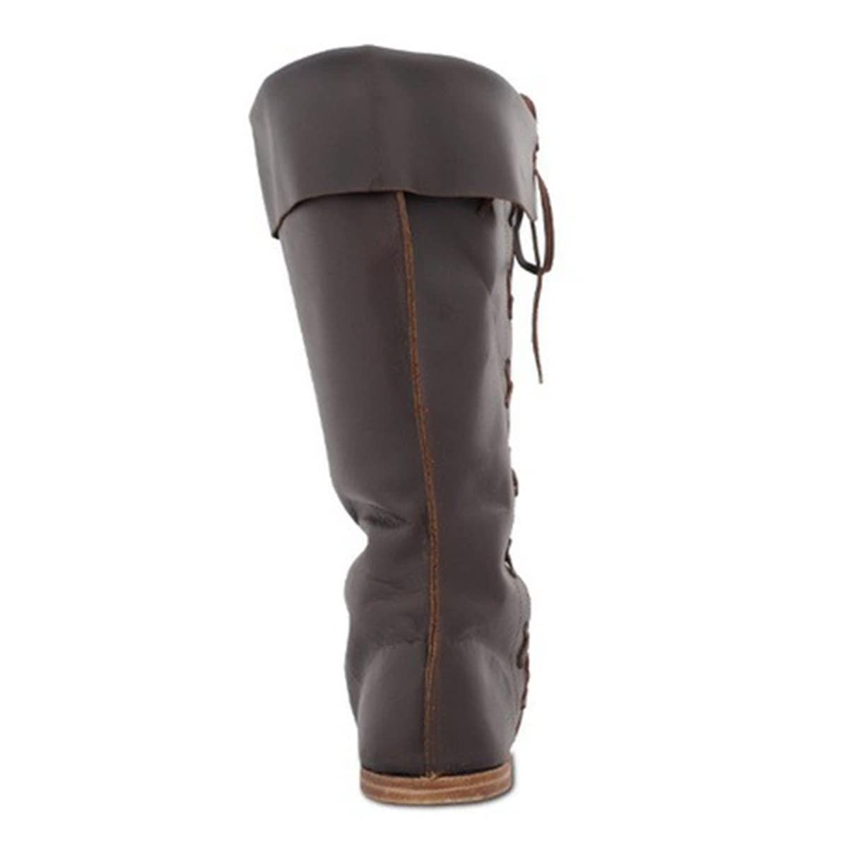 Renaissance Medieval Cosplay Boots - Medieval Boots - Stivali in Pelle PU per Cosplay Donna Uomo,Marrone,43