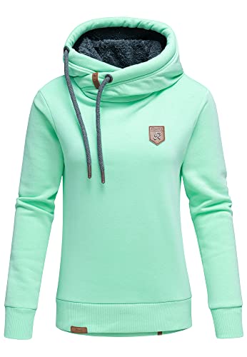REPUBLIX Damen Kapuzenpullover Sweatjacke Pullover Hoodie Sweatshirt RD-002 Mint M