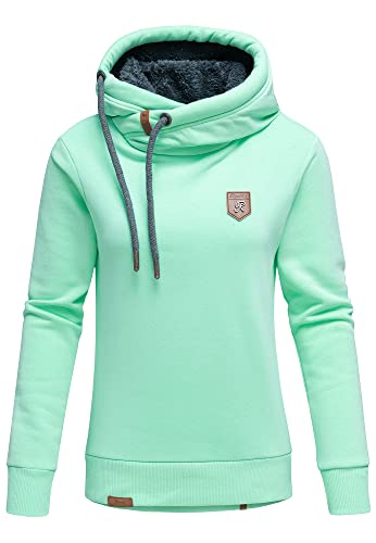 REPUBLIX Damen Kapuzenpullover Sweatjacke Pullover Hoodie Sweatshirt RD-002 Mint L