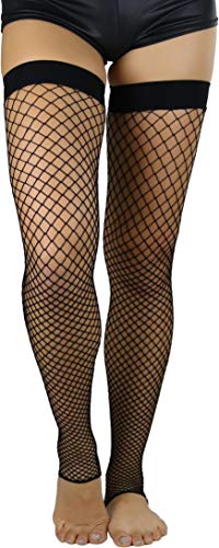 Image of ToBeInStyle Women's Fashion Dimond Net Thigh High Footless Novelty Leg Warmer Hosiery