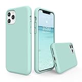 SURPHY Silicone Case Compatible with iPhone 11 Pro Max Case 6.5 inch, Liquid Silicone Full Body Thickening Design Phone Case (with Microfiber Lining) for iPhone 11 Pro Max 6.5 2019, Mint Green