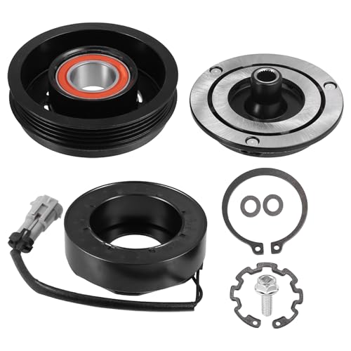 X AUTOHAUX 1 Set AC Compressor Clutch Kit Pulley Coil Auto Repair Compressors Assembly for Chevrolet Tahoe 5.3L 2000-2014