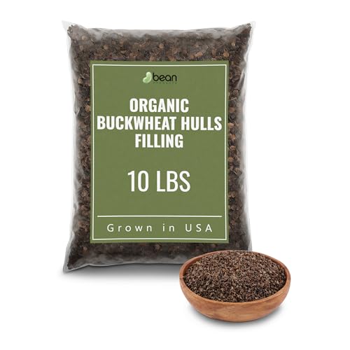 Organic Buckwheat Hulls Filling – Natural and Eco-Friendly Refill for Pillows, Yoga Zafus and Cushions - Hypoallergenic Premium Natural Pillow Replacement – USA Grown and Processed, 10 lbs