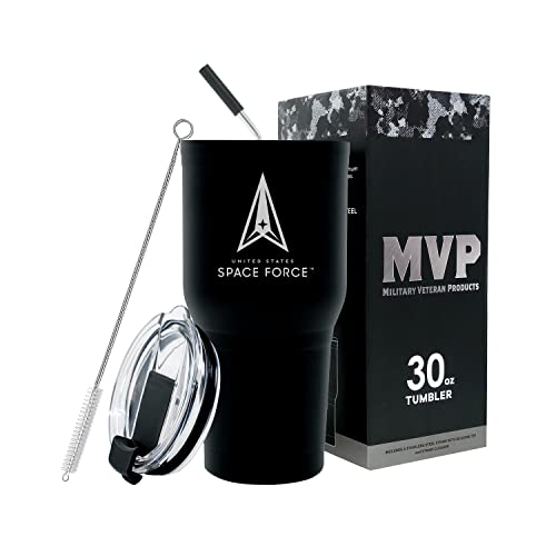 Space Force Tumbler – 30 oz – Double Wall Vacuum Insulated Stainless Steel – The Perfect Gift for the Patriot in Your Life.- Veteran Owned Business