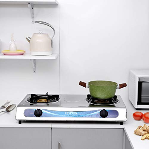 كريبتون بوتاجاز غاز 2 شعلة، متعدد الالوان، فضي، KNGC6034