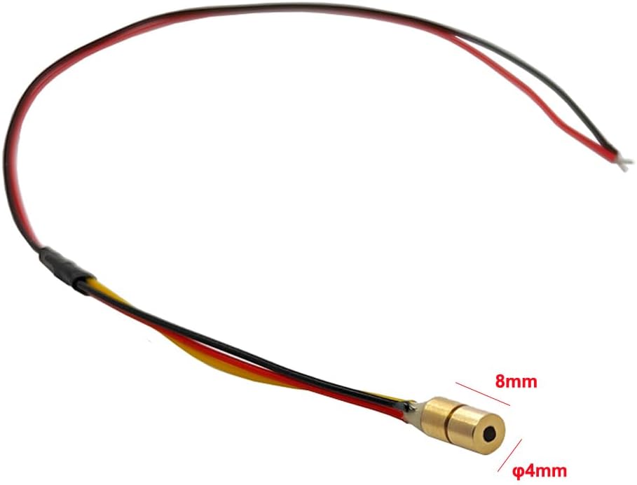 Class II 520nm Diameter 4X8mm 3V-5V Green Dot Laser Module Emitting Diode Lamp w/Copper Shell