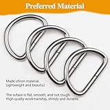 SHSMPXOY 100 Pcs Metal D Rings Buckles for Bags 25mm Multi-Purpose Silver D Shape Ring Heavy Duty d Ring for Dog Collars Backpacks Webbing Straps Belts Bags Dog Leash Hand DIY Accessories - Image 3