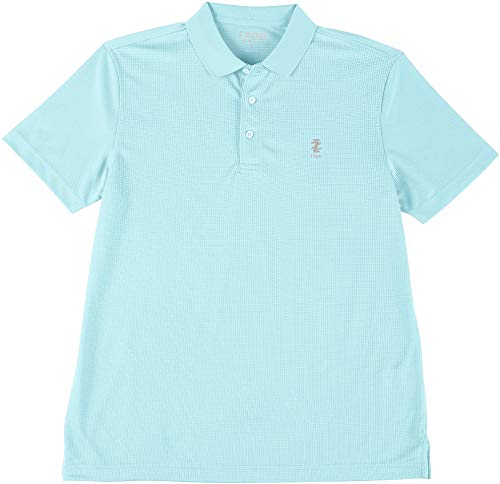 IZOD mens Performance Golf Grid Short Sleeve Stretch Polo Shirt, Angel Blue, XX-Large US