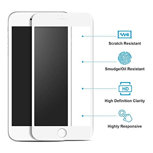Image of Premium Tempered Glass for iPhone 6 / 6S Screen Protector [11D] - Full HD 2.5D 9H Shatterproof Anti Scratch Screen Guard for iPhone 6 / 6S (White Edition)