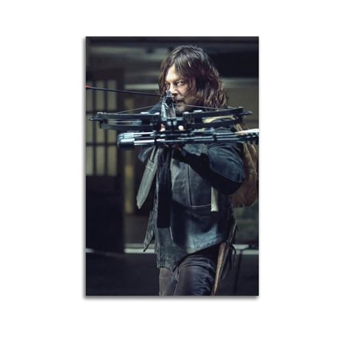 DATOZA Poster decorativo da parete su tela, motivo: Daryl Dixon della stagione 11 di The Walking Dead Season 11, poster decorativo moderno per camera da letto, 30 x 45 cm