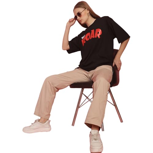 Image of Mack Jonney Printed Round Neck Cotton Regular Fit Oversize Half Sleeves Tshirt for Women(Pack of 3)-MACK631145