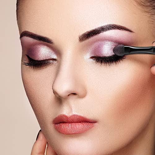 Lurrose Double Sided Eye Shadow Sponge Applicator Eye Brow Make Up Brush Portable Makeup Tool 20Pcs (Black) #TOP6
