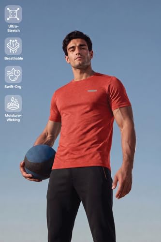 Image of Van Heusen Men's Running T-Shirt | Regular Fit | Crew Neck | Soft Breathable Mircofiber | Casual Wear | Summer Favorite | Shoulder Bonding |Sports T-Shirt | Style 61005