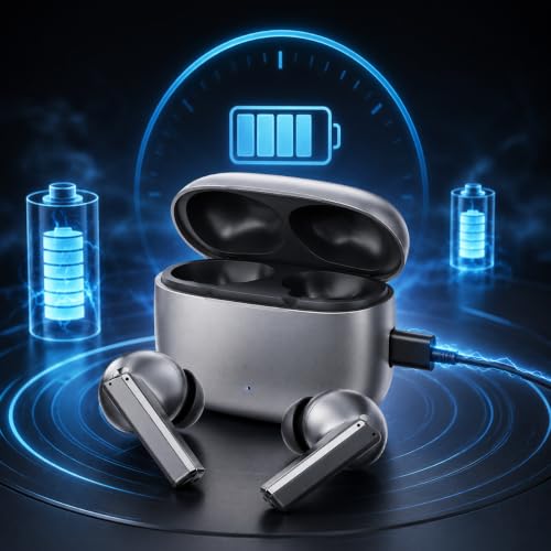 Image of J37 Air Tiger Pro TWS Wireless Bluetooth Earbuds with ENC Noise Reduction, HD Stereo Sound, Touch Control, Type-C Fast Charging, Low Latency Gaming, Voice Assistant & Long Battery Life