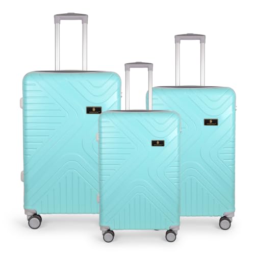 Image of Large Check-in Suitcase Light Green Polypropylene 74 cm with 8 Wheel Spinner and Number Lock