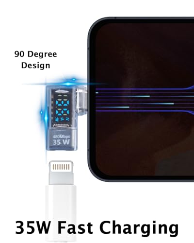 Adaptador tipo C a Lightning para usar el móvil horizontalmente en el sofá o tren 5