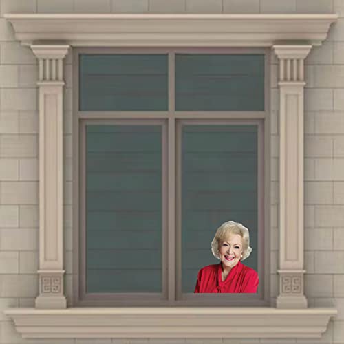 Tgfadam Ride With Betty-White Window Cling Car Window Decal Funny Sticker For Vehicles(Left) #TOP2