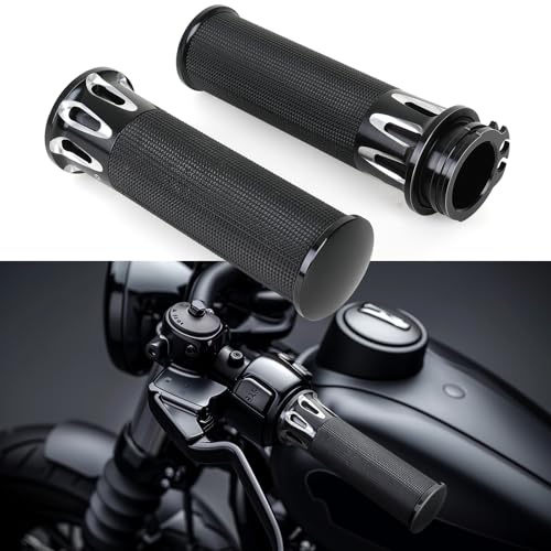 Poignées guidon moto 25mm aluminium CNC pour éliminer la fatigue en Harley Dyna