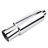 Material: Edelstahl YHRGD Auto-Auspuff Edelstahl poliert W/Brand Spitze und Schalldämpfer 2.5\