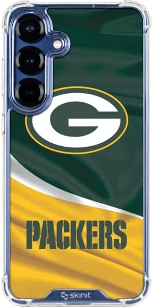 Skinit Clear Phone Case Compatible with Galaxy S25 - Officially Licensed NFL Green Bay Packers Tropical Print Design