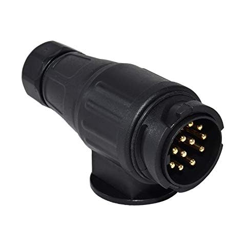 RED WOLF Trailer Plug Socket 13 PIN 12V Towing Connector Adapter for Car Europe Car Trailer Boat Vehicle Caravan Truck RV Tow Vehicle Cover