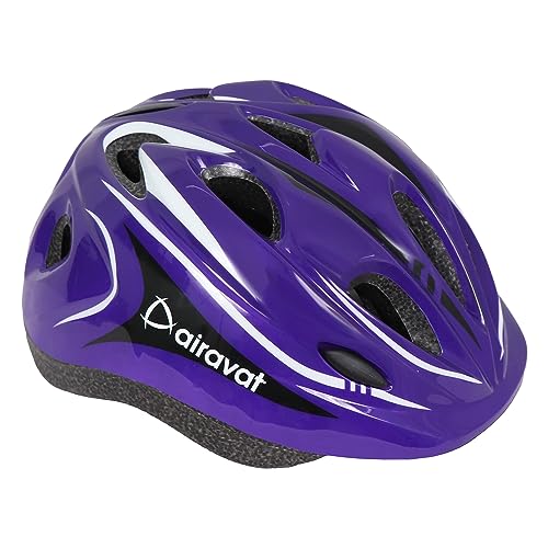 Image of Airavat Kids Cycling Helmet, 7503 Kids Bike Helmet Adjustable Safety Lightweight Children Bicycle Helmet for Kids Skating Cycling Scooter Boys and Girls Bicycle Helmets (Purple)