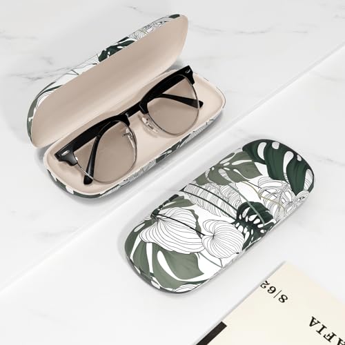 Image of Eyeglasses Case, Portable Hard Shell Protective Case for Glasses, Eyeglass Holder Box for Women with Cleaning Cloth