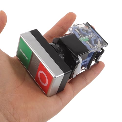 Interruptor pulsador dual rectangular de control manual empotrado NA NC comercial 4
