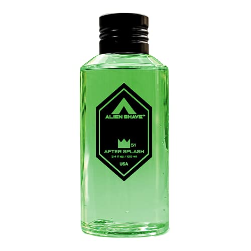 Alien Shave Premium After Shave Splash For Men (Solar Lime). Powered With Aloe & Witch Hazel 3.4 Oz (1-Pack) #TOP23