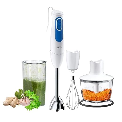 Braun MQ3035WH Batidora de Brazo Metálico, 700 W, Blanco