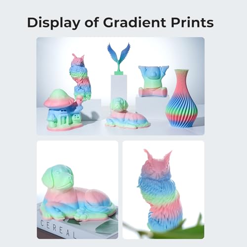 Image of Creality Hyper Rainbow PLA Filament 1.75mm, Multicolor Gradient PLA for High-Speed Printing 30-600mm /s, Smooth Extrusion, Dimensional Accuracy + /- 0.03mm Accuracy (Long Gradient)